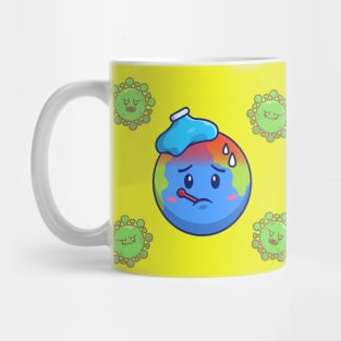 Cute World Fever Of Corona Cartoon (2) Mug